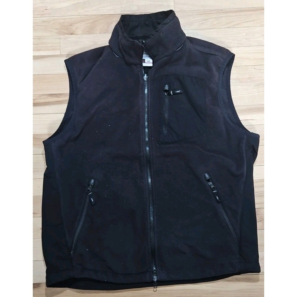 Columbia Titanium Black Interchange Tech Fleece Full Zip Vest Men's L